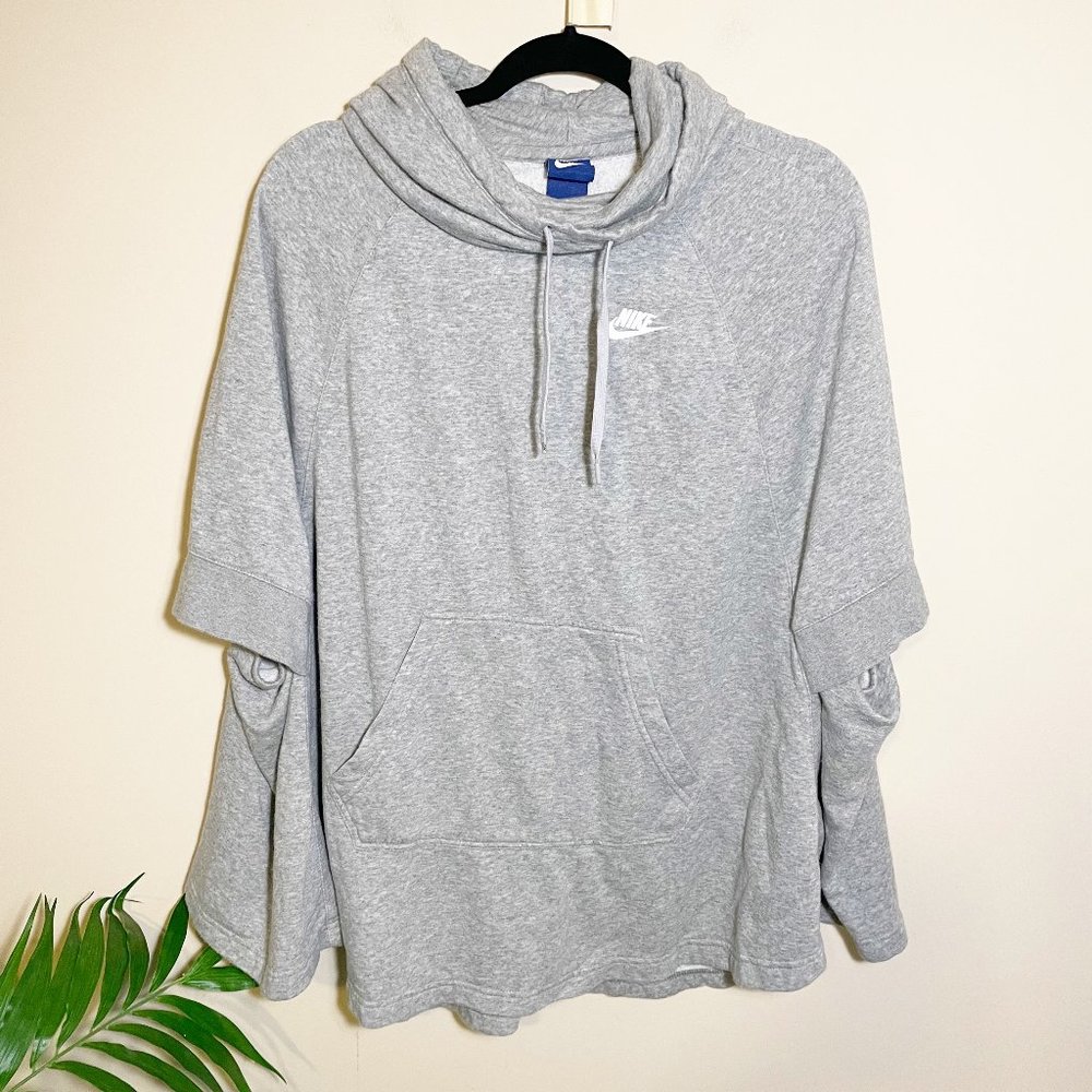 Nike Light Heathered Grey Pullover Poncho XS